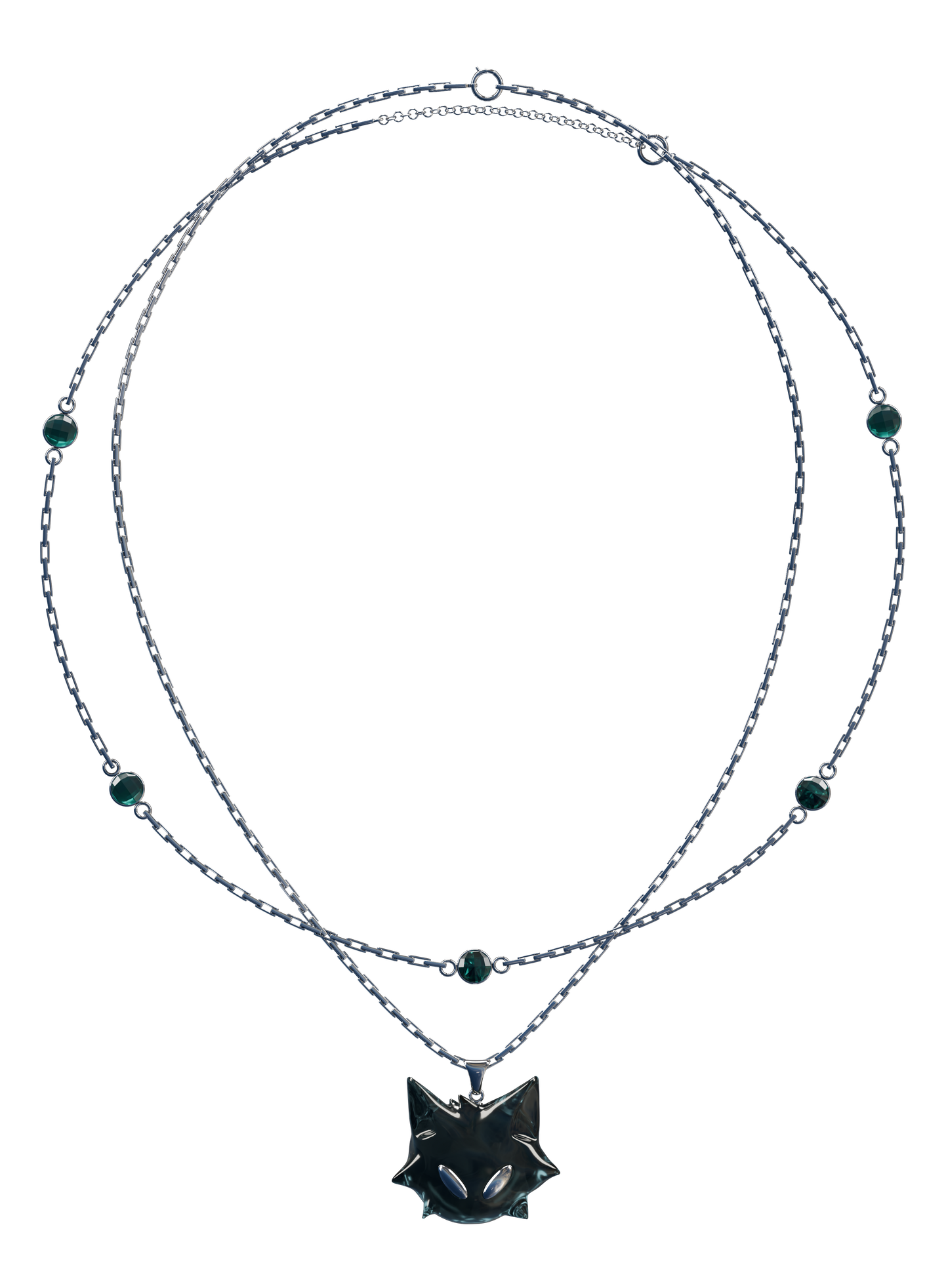Collier double - CAT MOON