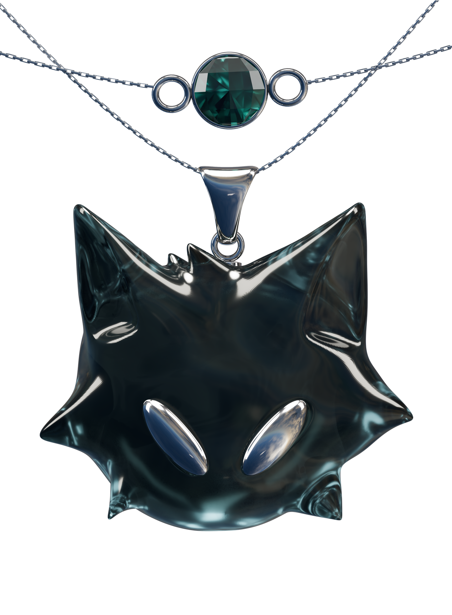 Collier double - CAT MOON