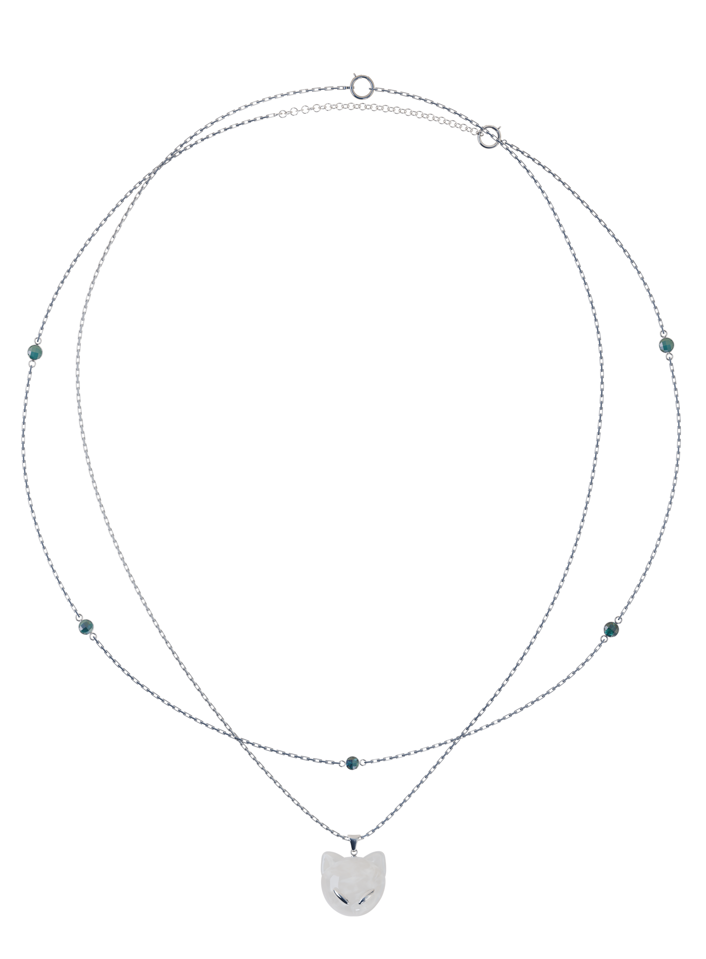 Collier double - CAT MOON
