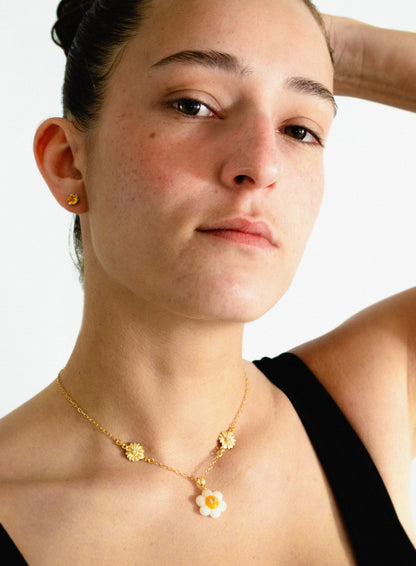 Collier Daisy - Plaqué Or 18k
