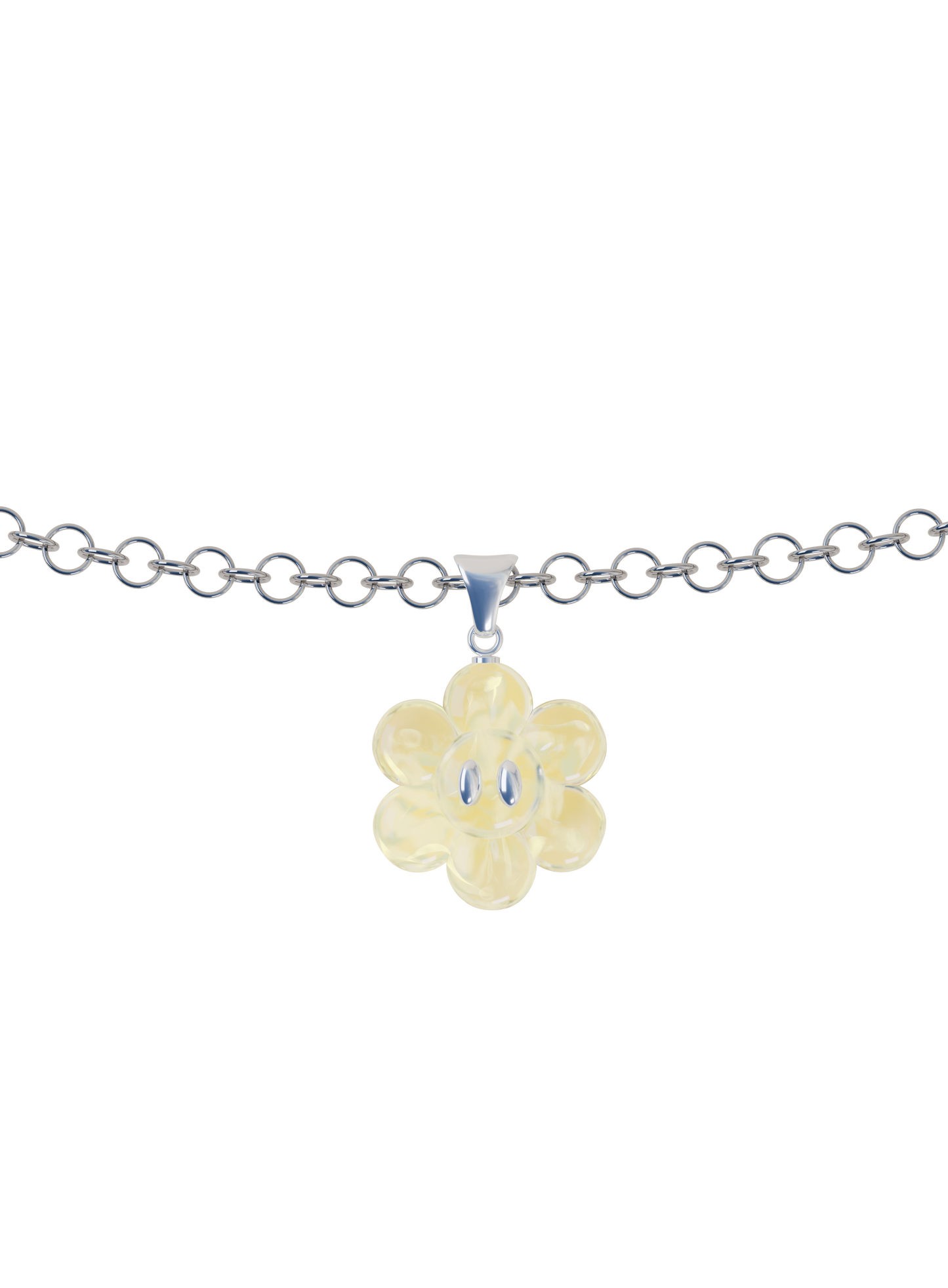 Pendentif & Chaîne argent 925 - FLOWER