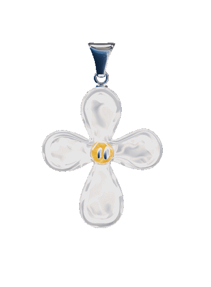 Collier Flower Lucky - Blanc & Jaune