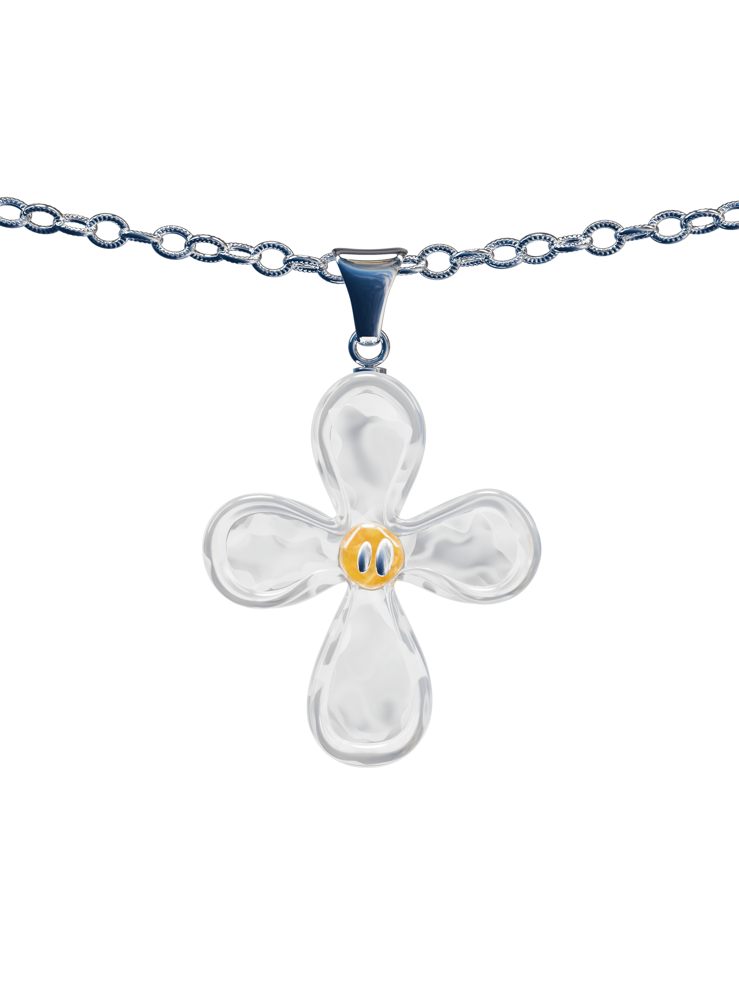 Collier Flower Lucky - Blanc & Jaune