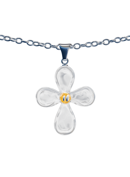 Collier Flower Lucky - Blanc & Jaune