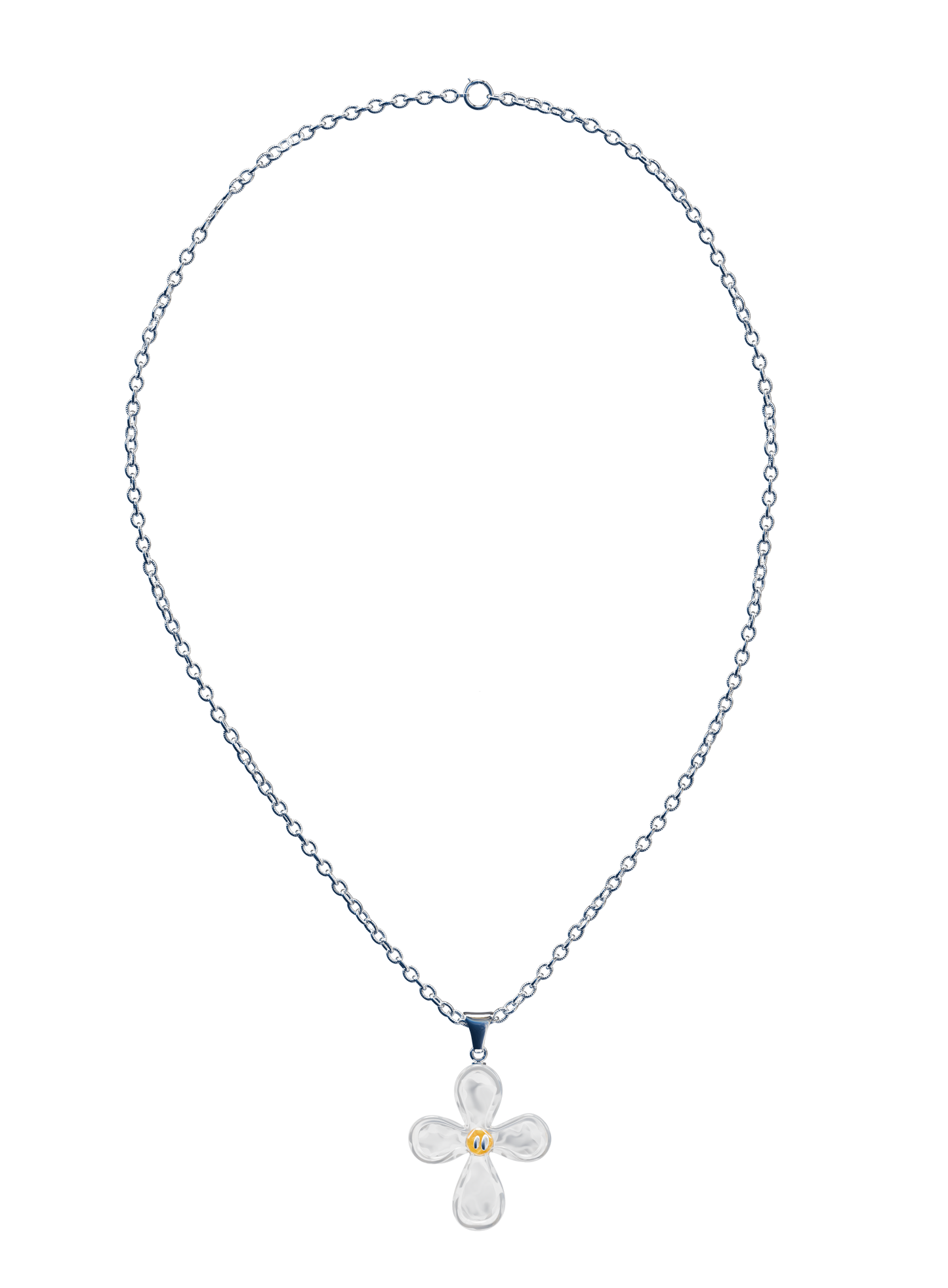Collier Flower Lucky - Blanc & Jaune