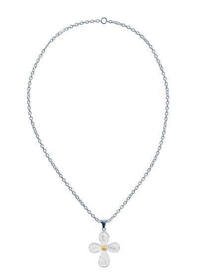 Collier Flower Lucky - Blanc & Jaune