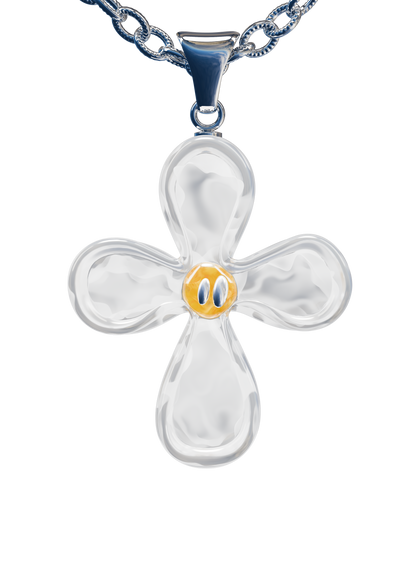 Collier Flower Lucky - Blanc & Jaune