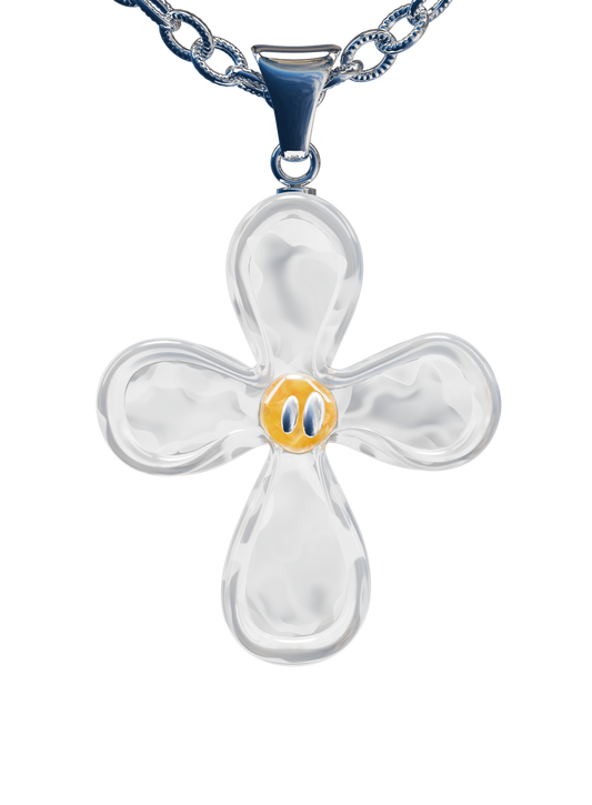 Collier Flower Lucky - Blanc & Jaune