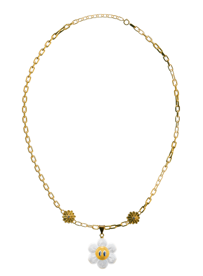 Collier Daisy - Plaqué Or 18k