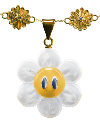 Collier Daisy - Plaqué Or 18k