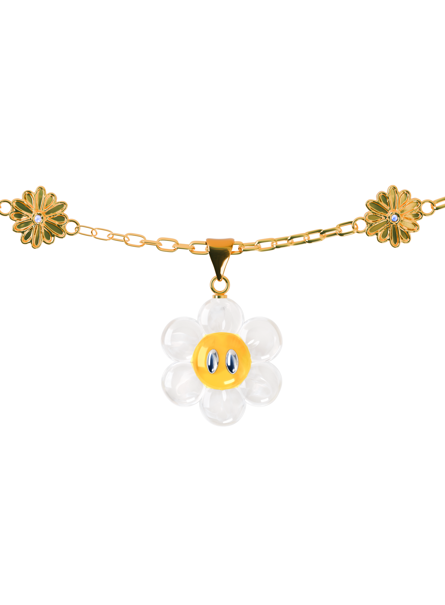 Collier Daisy - Plaqué Or 18k