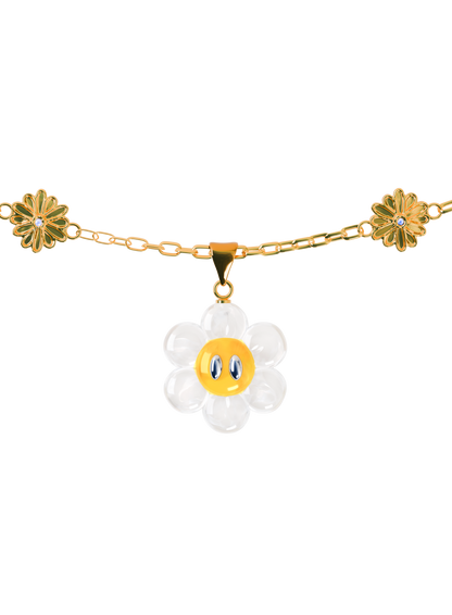 Collier Daisy - Plaqué Or 18k