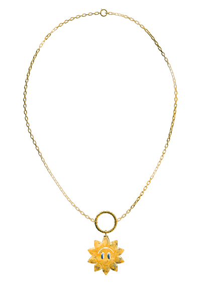 Collier Sunflower - PLAQUE OR