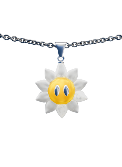 Collier Pendentif Sunflower - Bi-Color