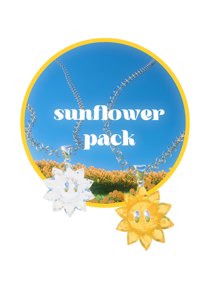 Pack SUNFLOWER - collier Jaune + Blanc